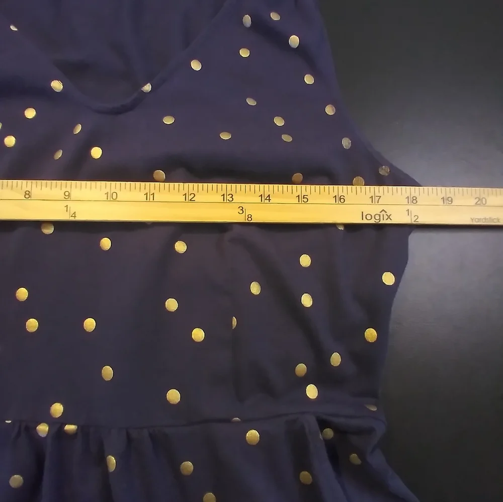 Boden Navy Polka Dot Sleeveless Fit & Flare Dress Size 12R Stretchy Flowy Casual - Picture 8 of 11